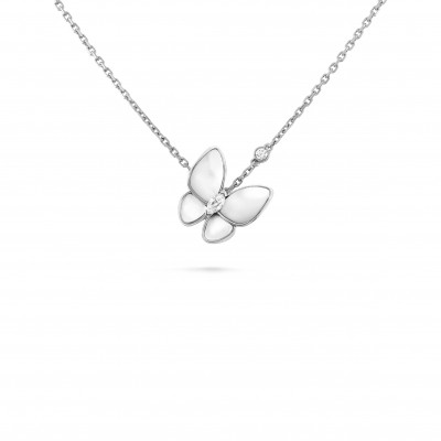 VAN CLEEF ARPELS TWO BUTTERFLY PENDANT VCARO8F100